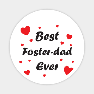 Best foster dad ever heart doodle hand drawn design Magnet